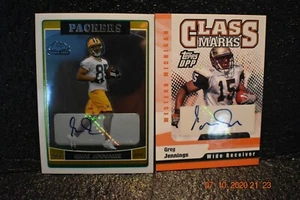 Lot of (2) 2006 Greg Jennings RC Auto Cards Topps Chrome + Topps DPP - Picture 1 of 2