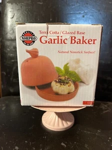 Vintage Norpro Terra Cotta Garlic Baker w/Glazed Base #1157 NIB - Picture 1 of 5