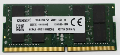 Kingston 16GB 2Rx8 PC4-2666V KCRXJ6 Sodimm Memory Ram *TESTED* - Image 1 of 2