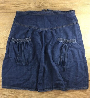 Falda vaquera para mujer Younique talla 11 azul hasta la rodilla línea A bolsillos informales Foto 1 de 4