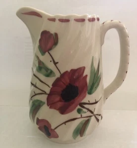 Vintage Blue Ridge China Südliche Keramik Wirbel Orienta Mohn Buttermilch Krug - Bild 1 von 9