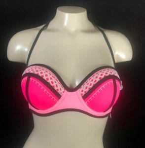 California Waves genähtes Push Up Bügel Bikini Oberteil, koralle, Größe Medium - Neu mit Etikett - Bild 1 von 3