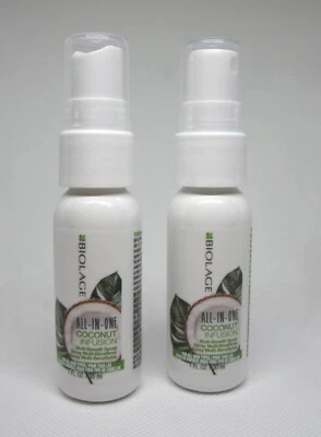 Lote (2) Biolage Todo en Uno Infusión de Coco Multi-Beneficio Spray Viaje Mini Foto 1 de 2
