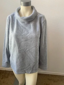 Kim Rogers Womens outwear Sweater Gray turtleneck fleece pullover XL NEW - Picture 1 of 4