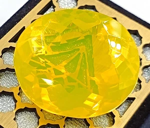 Piedra preciosa suelta de 90 quilates ópalo amarillo natural corte ovalado certificado EGL MNJ regalo único - Imagen 1 de 11