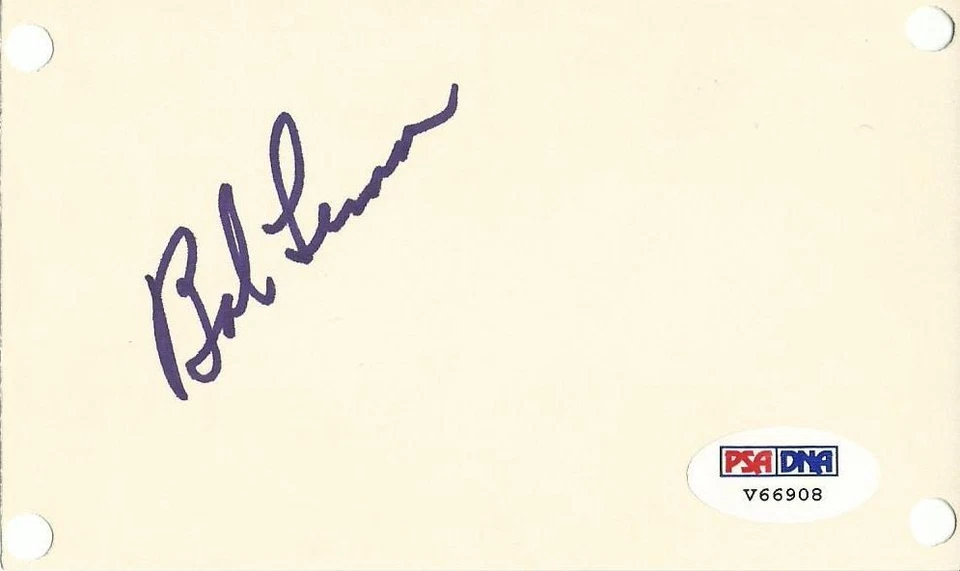 Bob Lemon Signed 3x5 Index Card PSA/DNA COA Indians Baseball Autograph Yankees - Image 1 of 1