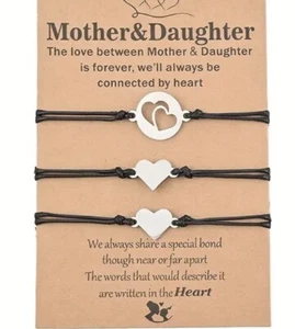 Set Of 3 Mother Daughter Heart Shaped Brackets - Picture 1 of 3