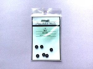 M2.6 HEX NUT metric ~ Alloy Steel ~ Black - Abbott NEW ~ Pkg/6 🟠 - Picture 1 of 1