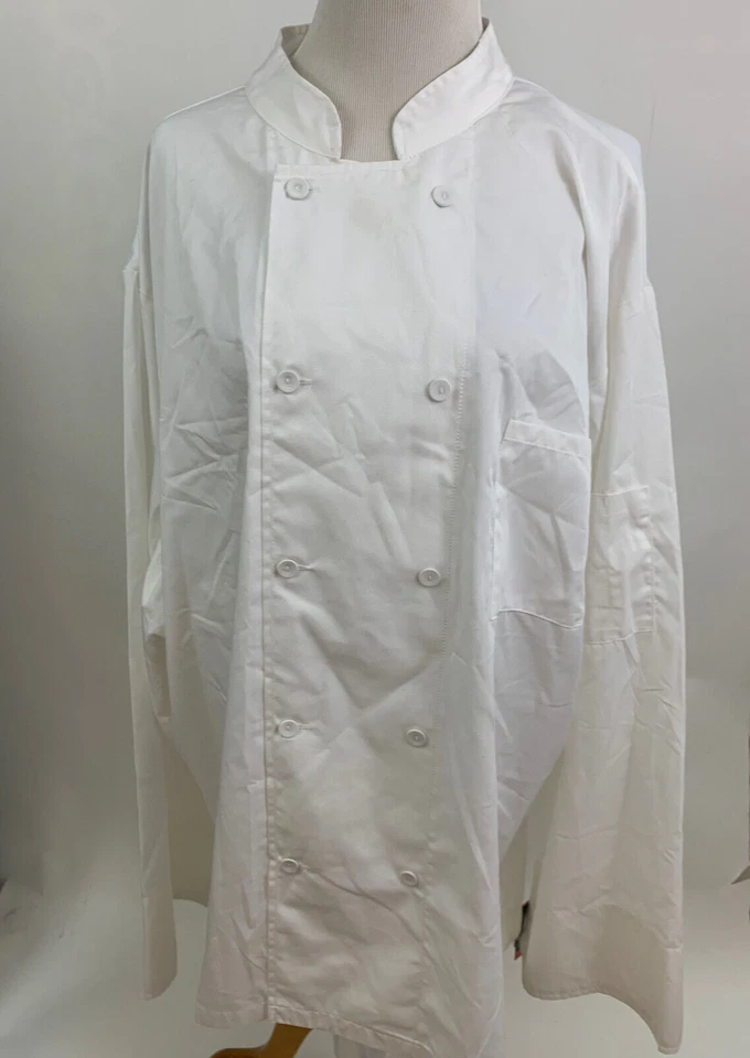 DICKIES White COOL BREEZE CHEF COAT UNISEX WHITE L NEW NWOT - Image 1 of 4