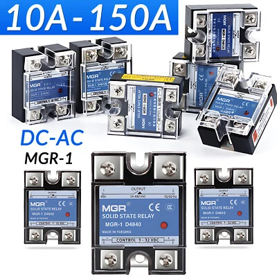 MGR Einzelphase Halbleiter Solid State Relais DC-AC Steuerspannung 10A 20A-150A - Bild 1 von 4