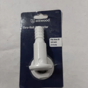 Attwood 3873-3 Thru-Hull Connector Fitting White 3/4" - Picture 1 of 2