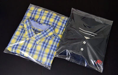 PACKING CLOTHING CLEAR CELLOPHANE BAGS DISPLAY GARMENT SELF ADHESIVE PEEL SEAL