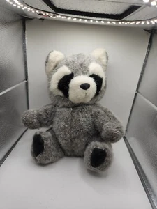 VTG Russ Berrie Raccoon Plush Stuffed Animal Toy Gray White Black - Picture 1 of 9