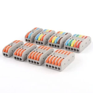 Compact Wiring Connectors Universal Conductor Terminal Blocks Threader Splitters - Picture 1 of 14