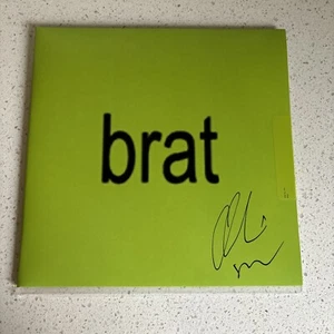 Charli XCX Brat LP With Autograph Black Ice Vinyl Signed Front Jacket New - Imagen 1 de 18