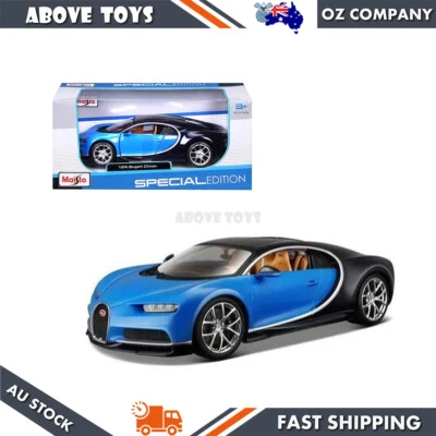 MAISTO Diecast Precision Model Car 2017 Bugatti Chiron Coupe Blue Scale 1:24 - Image 1 of 4