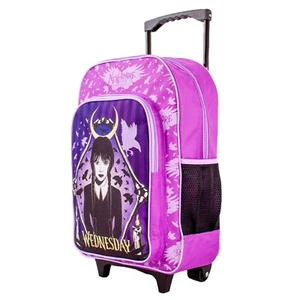 Mochila trolley Wednesday Addams Deluxe equipaje de cabina con ruedas niñas niños - Imagen 1 de 3