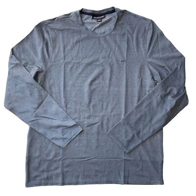 Camisa Top Michael Kors Para Hombre Talla XL Manga Larga Ligera Cuello Redondo Logo MK Foto 1 de 4