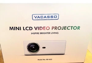 VACASSO Mini LCD Portable Video Movie Projector RD-822 White 5W Open Box - Picture 1 of 4