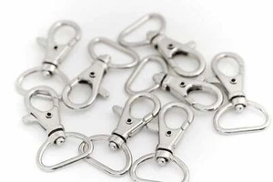 100 pcs Lobster Clasp Swivel Snap for Paracord Lobster Clip 1.25" Silver finish - Picture 1 of 3