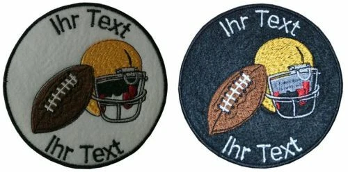 American Football Aufnäher mit Wunschtext Verein Patch 8cm (256-1)