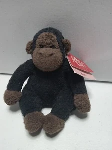 Boz 5" Bean Bag Russ Berrie Luv Pets Black Gorilla Monkey Plush Stuffed Soft Toy - Picture 1 of 3