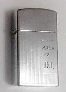 1966 Slim ZIPPO Cigarette Lighter: National Defense Education Act 1967 - Picture 1 of 4