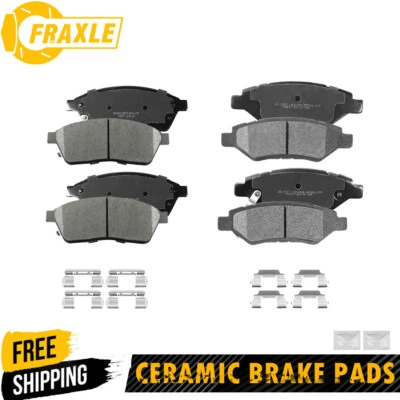 Pastillas de freno delanteras y traseras de cerámica con kit de herrajes para Cadillac SRX 2010-2016 Foto 1 de 4