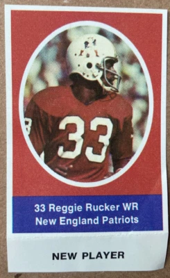 1972 Sunoco New Player Update Mail-In Stamp Reggie Rucker New England Patriots - Image 1 of 2