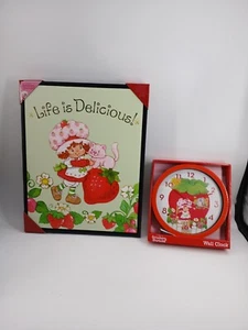 (Lot Of 2) Strawberry Shortcake Wall Picture & Clock (New)** - Picture 1 of 5