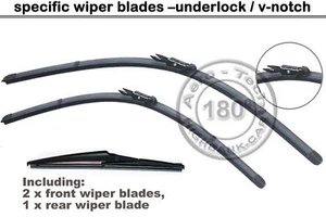 FIAT PUNTO 2006-2020 Front and Rear Brand New Window Windscreen WIPER BLADES - Picture 1 of 1