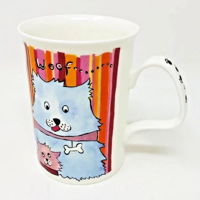 TAZA Roy Kirkham Dog Lovers China fina de Inglaterra 12 oz estampados de patas de rapé trama trama Foto 1 de 4