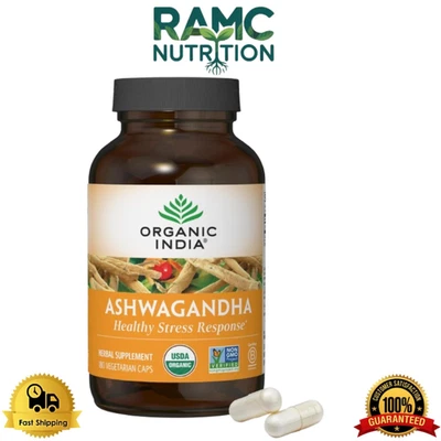 Cápsulas de Ashwagandha ORGANIC INDIA | Apoya el alivio del estrés - 180 cápsulas Foto 1 de 4