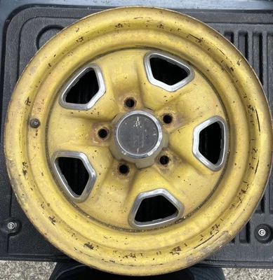 Años 70 14" x 7" JJ Oldsmobile Cutlass Rally rueda perno en tapa central GM USADO Foto 1 de 4