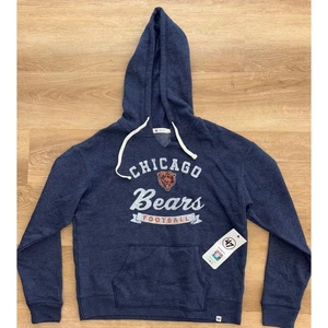NWT Women's Chicago Bears 47 Brand Fleece Hoodie - Medium - Atlas Blue - Picture 1 of 6