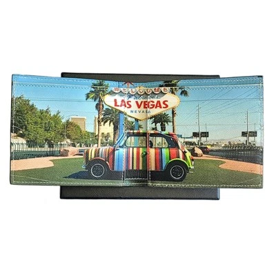 ⚡RARO⚡ Cartera 'Mini' de Las Vegas de cuero negro para hombre Paul Smith *NUEVA CON ETIQUETAS* 🎰 🎲 Foto 1 de 4