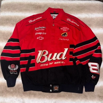 Chaqueta de carreras Dale Earnhardt Jr. #8 Budweiser Chase Authentics talla XL Foto 1 de 4