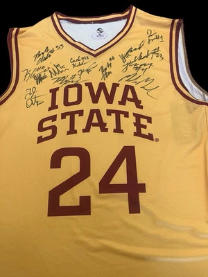 2024 2025 IOWA STATE CYCLONES TEAM SIGNED LOGO JERSEY HEAD COACH ISU - Image 1 of 2