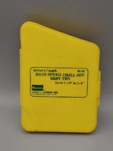 Hanson Schnellarbeitsstahl Bohrer Set volle Jobber Länge 60155 Größen 3/16" bis 1/4" - Bild 1 von 5