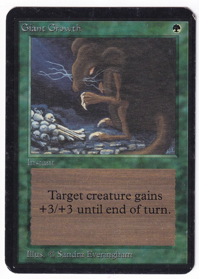 GIANT GROWTH -Alpha Edition - HP Condition -MTG -FREE SHIPPING - Image 1 of 2