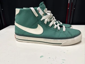 Nike Court Legacy Canvas Mid Green Size 7.5 - Picture 1 of 10