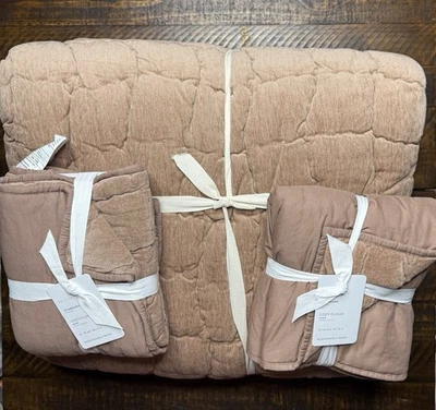 Edredón Pottery Barn Acogedor Nube Artesanal Palisandro Rey Nuevo sin Etiquetas 2 Hojas Nuevo Foto 1 de 4