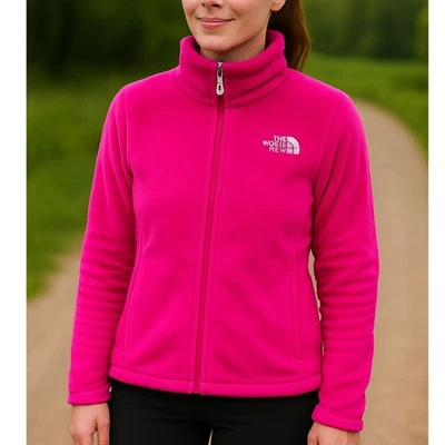 The North Face Osito Jacket Azalea Pink Barbiecore Full Zip Women's Size LG - Image 1 of 4