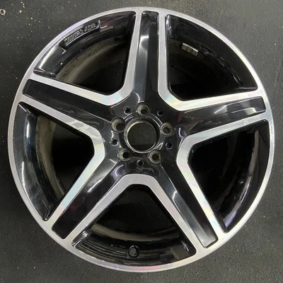 Llanta AMG Mercedes-Benz mecanizada negra clase GLE OEM 20” 2016-2019 85551B Foto 1 de 4