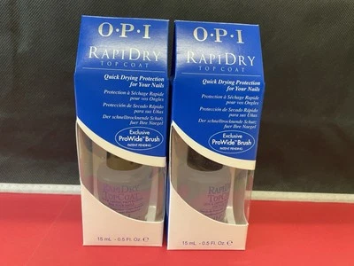 2 OPI RapiDry Top Coat 15 ml / 0,5 oz ¡Finaliza manchas, manchas y rayas! Foto 1 de 2