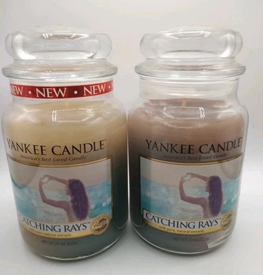 Yankee Candle Catching Rays Tarro Grande 22 OZ Lote de 2 Velas Original Nuevo Foto 1 de 4