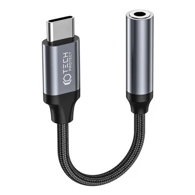 Tech-Protect 3.5mm Adapter Ultraboost USB-C/Mini-Buchse Schwarz - Bild 1 von 4