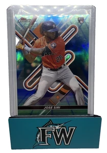 2022 Topps Finest Jose Siri #14 Blue Aqua Vapor Refractor /250 RC Astros - Bild 1 von 2
