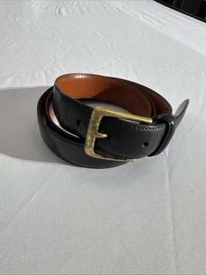 Polo Ralph Lauren Cinturón Cuero Negro Hebilla Latón Talla 38 Foto 1 de 4