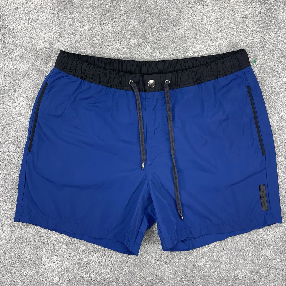 Pantalones Cortos Michael Kors Para Hombre Extra Grandes Azul 5" Entrepierna Traje de Baño Cordón Foto 1 de 4